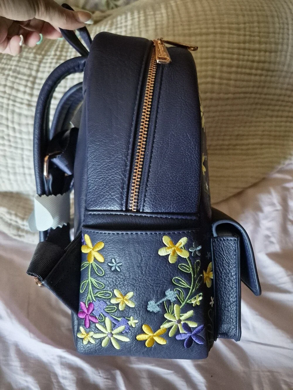NWT Disney Parks Loungefly Louisa From Encanto Navy Floral Mini Backpack
